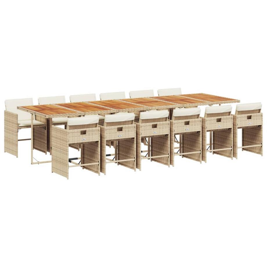 Ensemble de salle à manger de jardin rotin synthétique