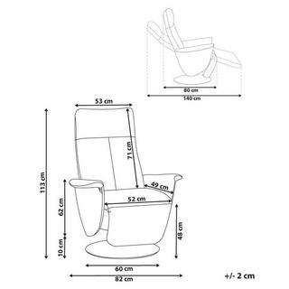 Beliani Fauteuil en Cuir PU Moderne PRIME  