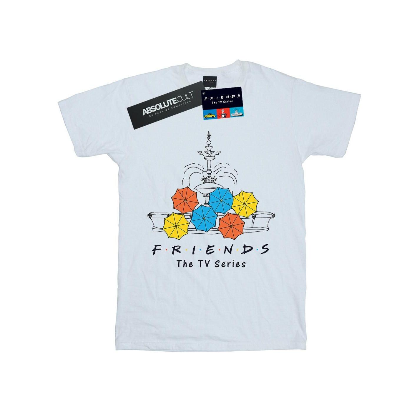 Image of Fountain And Umbrellas Tshirt Herren Weiss 5XL