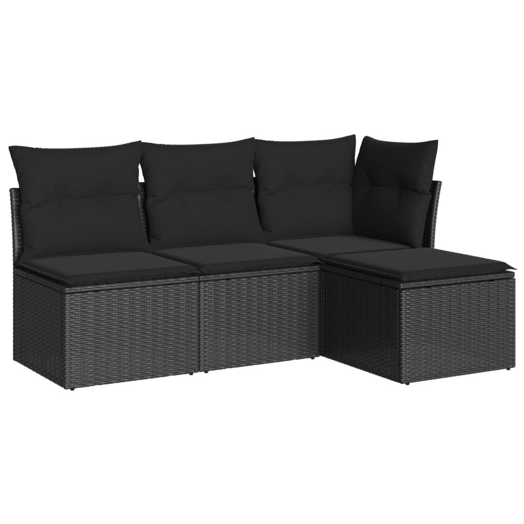 VidaXL set divano da giardino Polirattan  