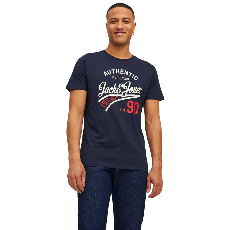 JACK & JONES  T-Shirt  6er Pack Bequem sitzend-JJETHAN TEE CREW NECK 3PK 