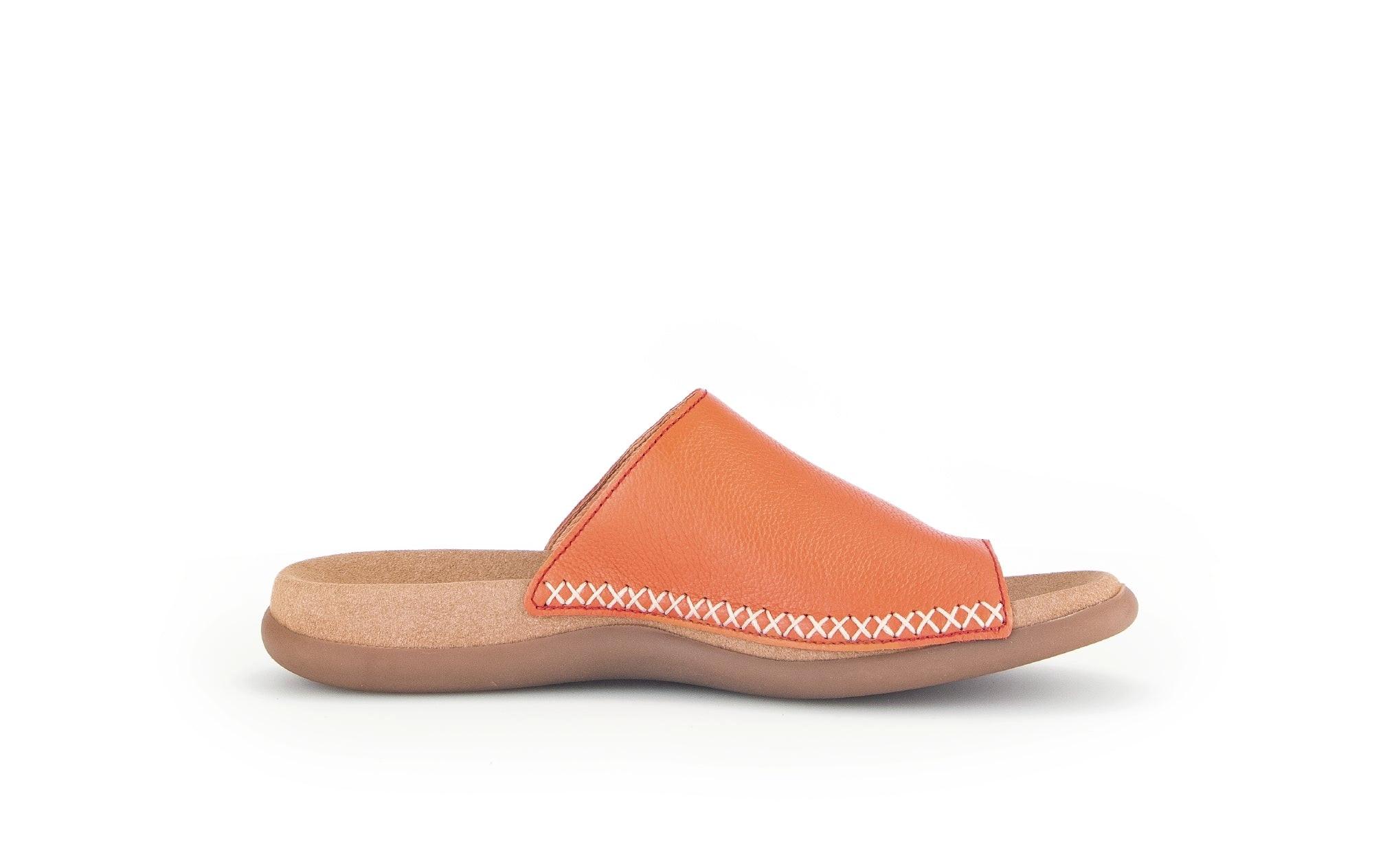 Image of Leder Flip Flop Damen Orange 44