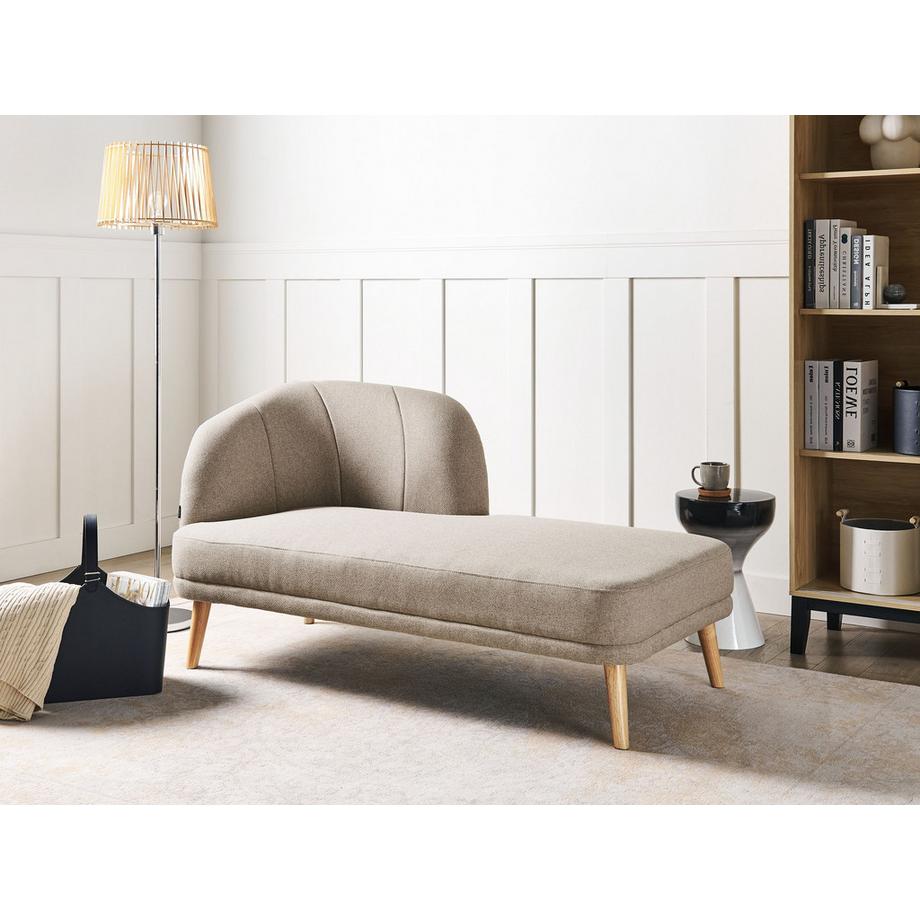 Beliani Chaise longue côté gauche en Tissu Traditionnel TANLAY  