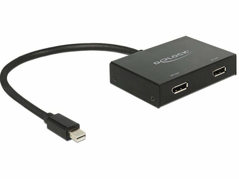 DeLock  DeLOCK 87695 cavo e adattatore video 0,3 m Mini DisplayPort 2 x DisplayPort Nero 