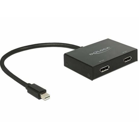 DeLock  DeLOCK 87695 cavo e adattatore video 0,3 m Mini DisplayPort 2 x DisplayPort Nero 