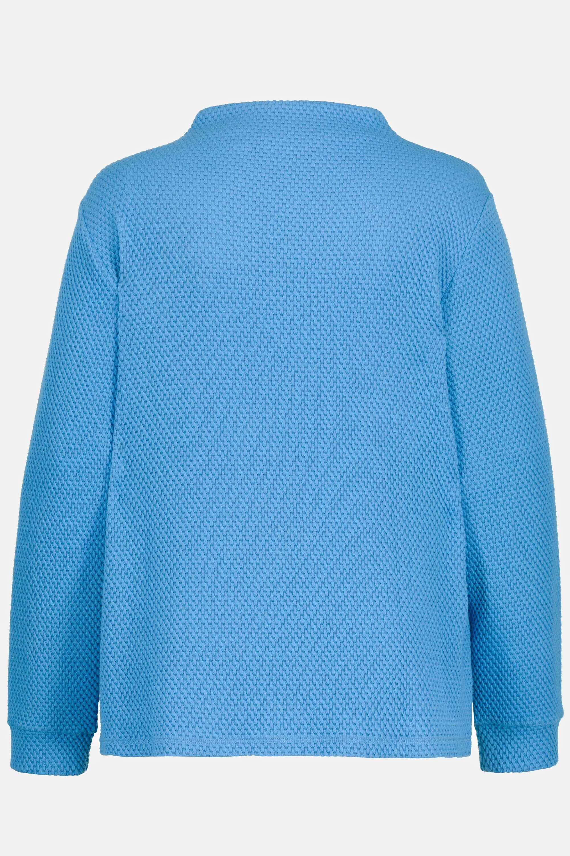 Ulla Popken  Sweat-shirt, col montant, encolure ronde, classique, manches longues 