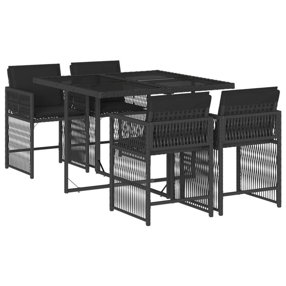 set da pranzo da giardino Polirattan