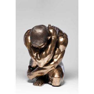 KARE Design Figurine Déco Homme Nu Câlin Bronze  