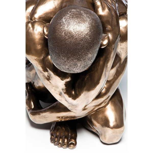 KARE Design Figurine Déco Homme Nu Câlin Bronze  