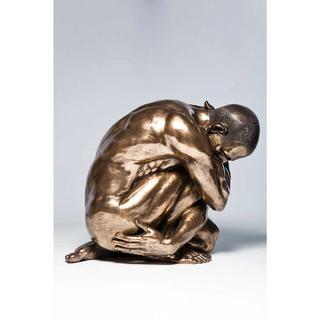 KARE Design Figura Deco Uomo Nudo Abbraccio Bronzo  