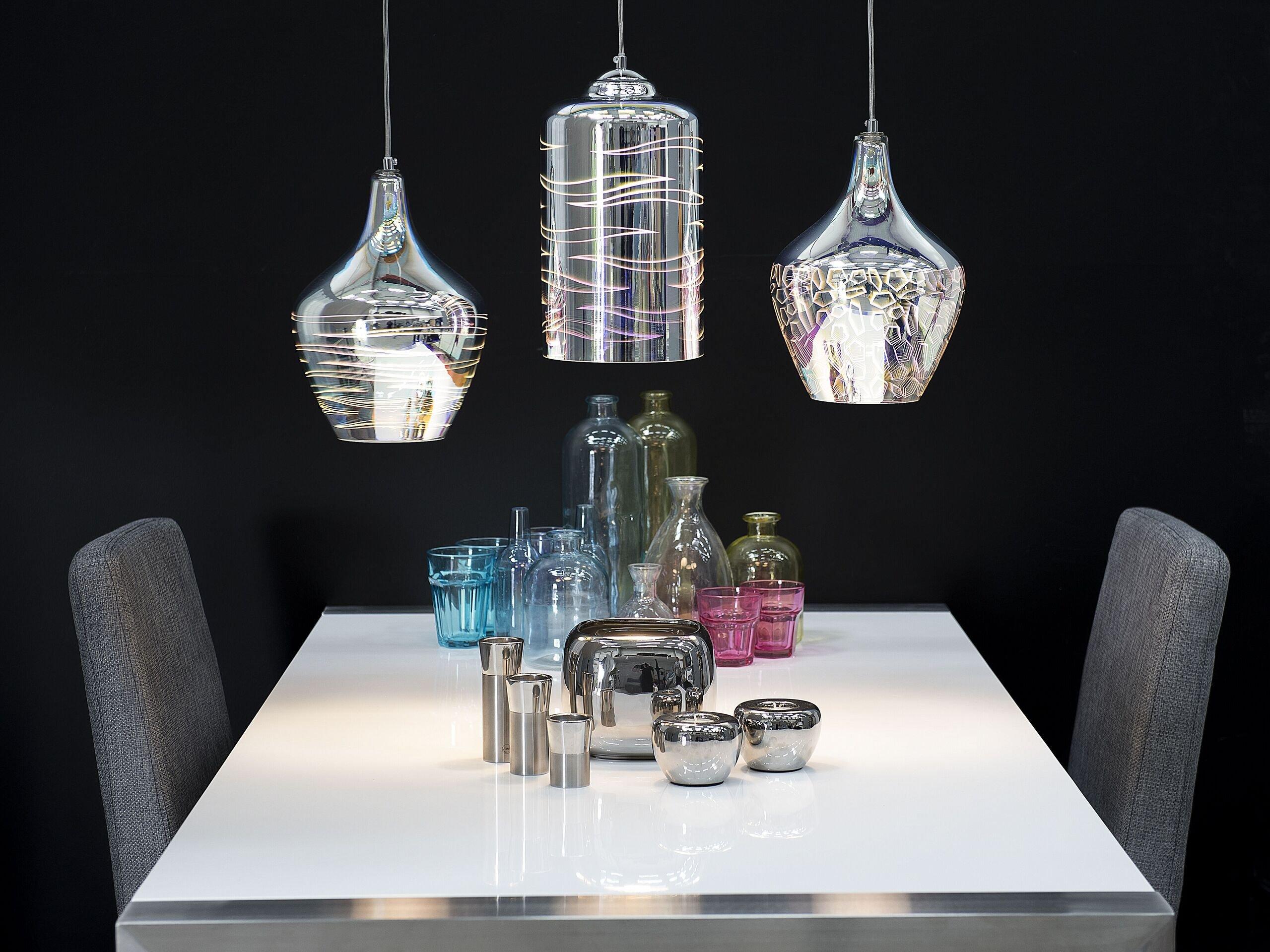 Beliani Lampe suspension en Verre Moderne SANGONE  