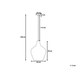 Beliani Lampadario en Vetro Moderno SANGONE  