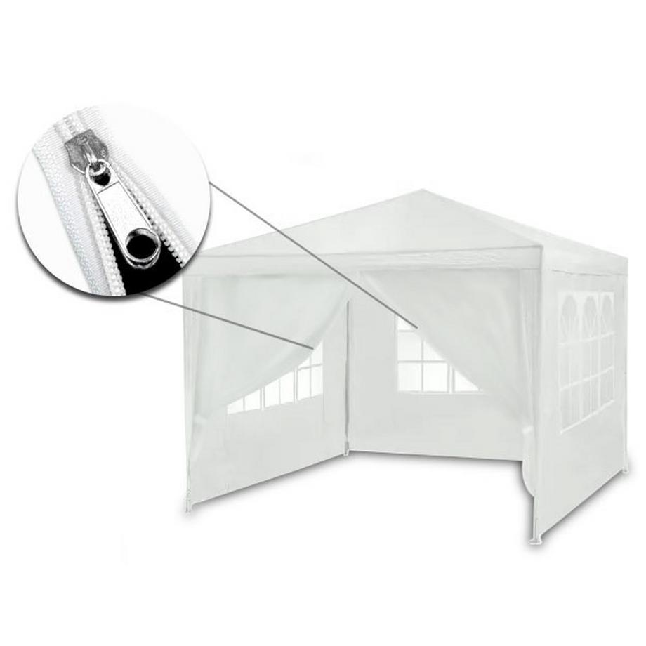 B2X Weißer Gartenpavillon 3x3m - Modell 4936  