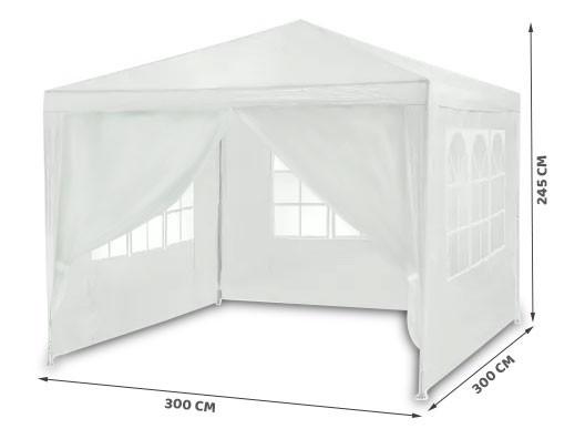 B2X Padiglione da giardino bianco 3x3m - Modello 4936  