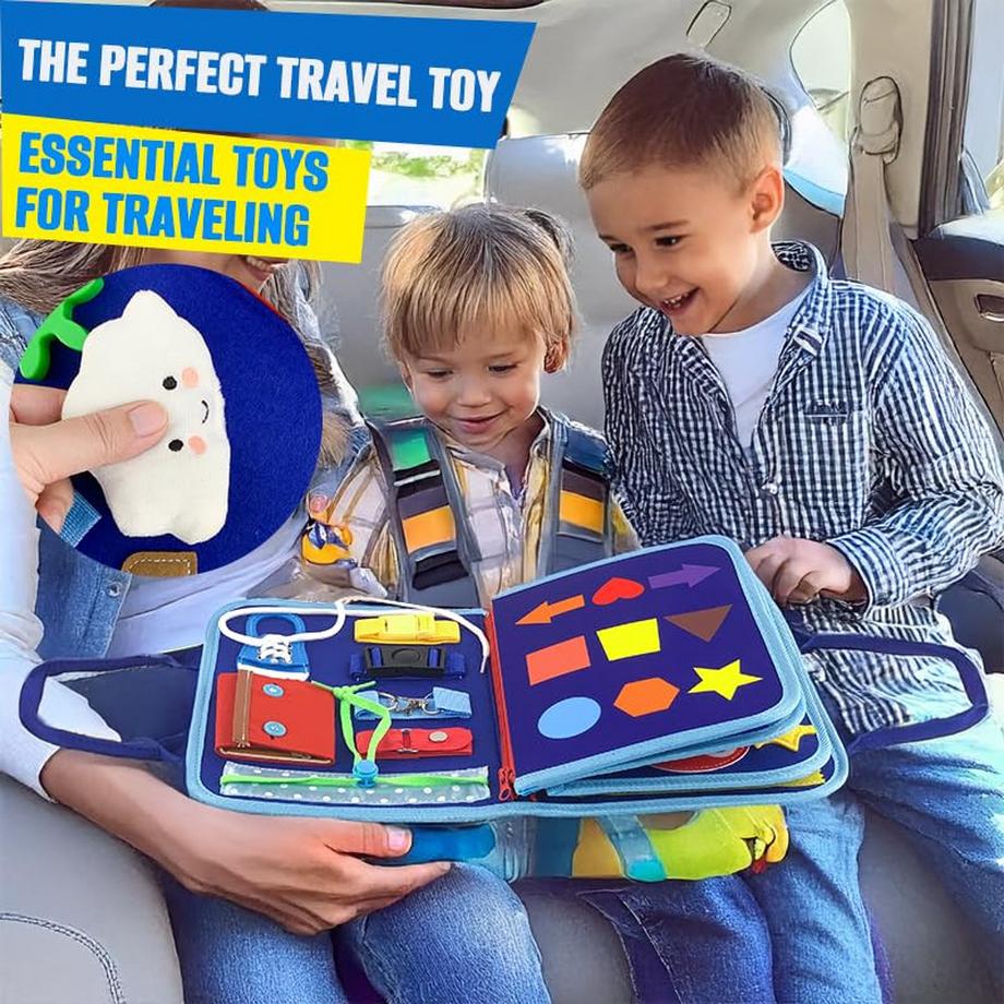 Activity-board  Safe Busy Board für Kleinkinder - Interaktives Motorikspielzeug & Lernspielzeug 