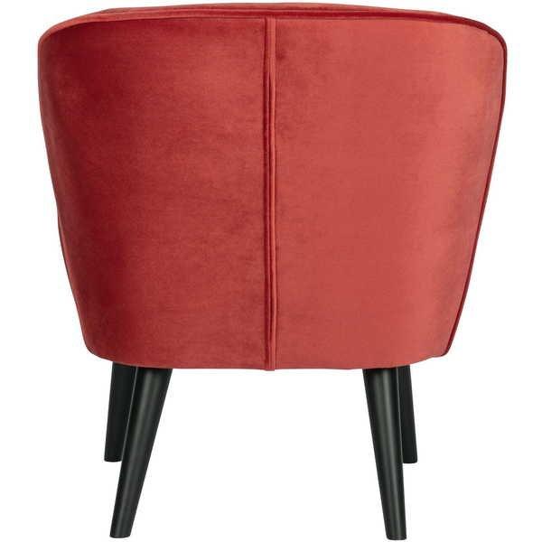 mutoni Fauteuil Sara en velours framboise  