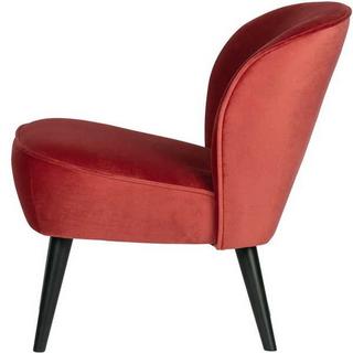 mutoni Fauteuil Sara en velours framboise  