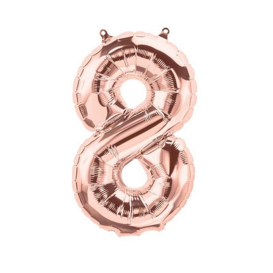 Riethmüller  Ballon Mylar Rose Gold Chiffre 8 