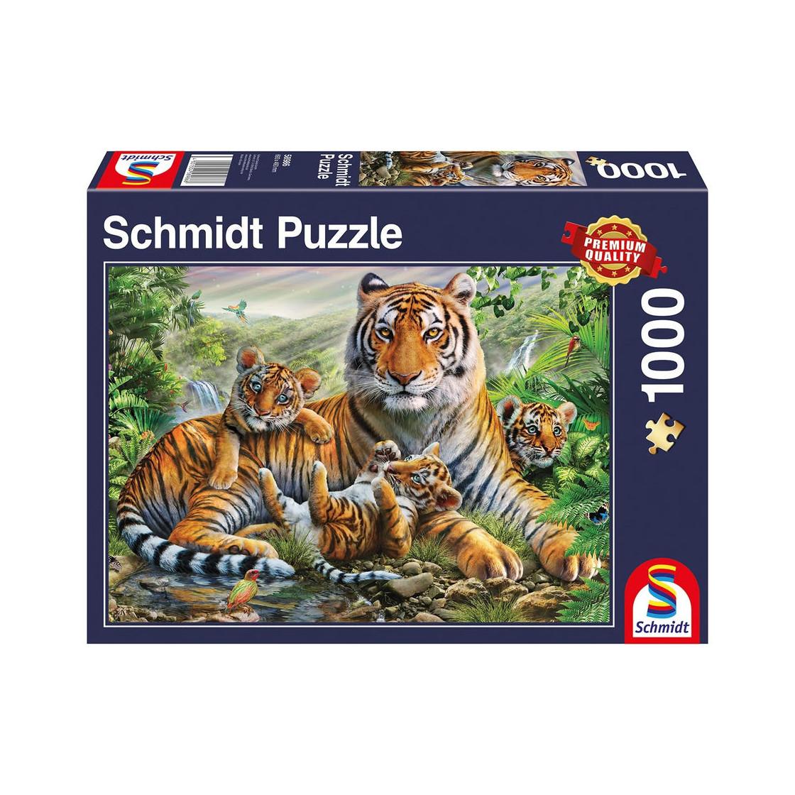 Image of Puzzle Tiger und Welpen (1000Teile)
