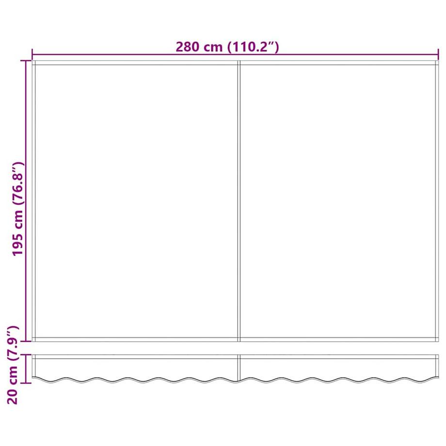 VidaXL Outdoor sonnenschutz markise polyester  