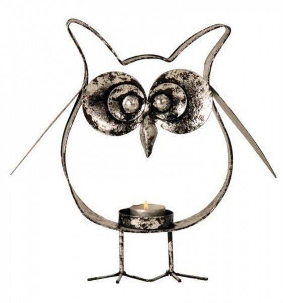 Image of Metall-Eule für Teelicht Metall-Eule für Teelicht
