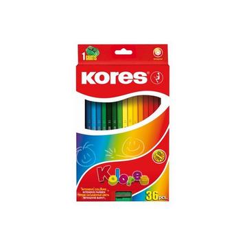 KORES KOLORES Buntstifte BB96336 36 Farben ass. 6-eckig