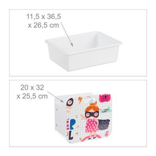 Northix Schmales Kinderregal mit Heldenmotiv  