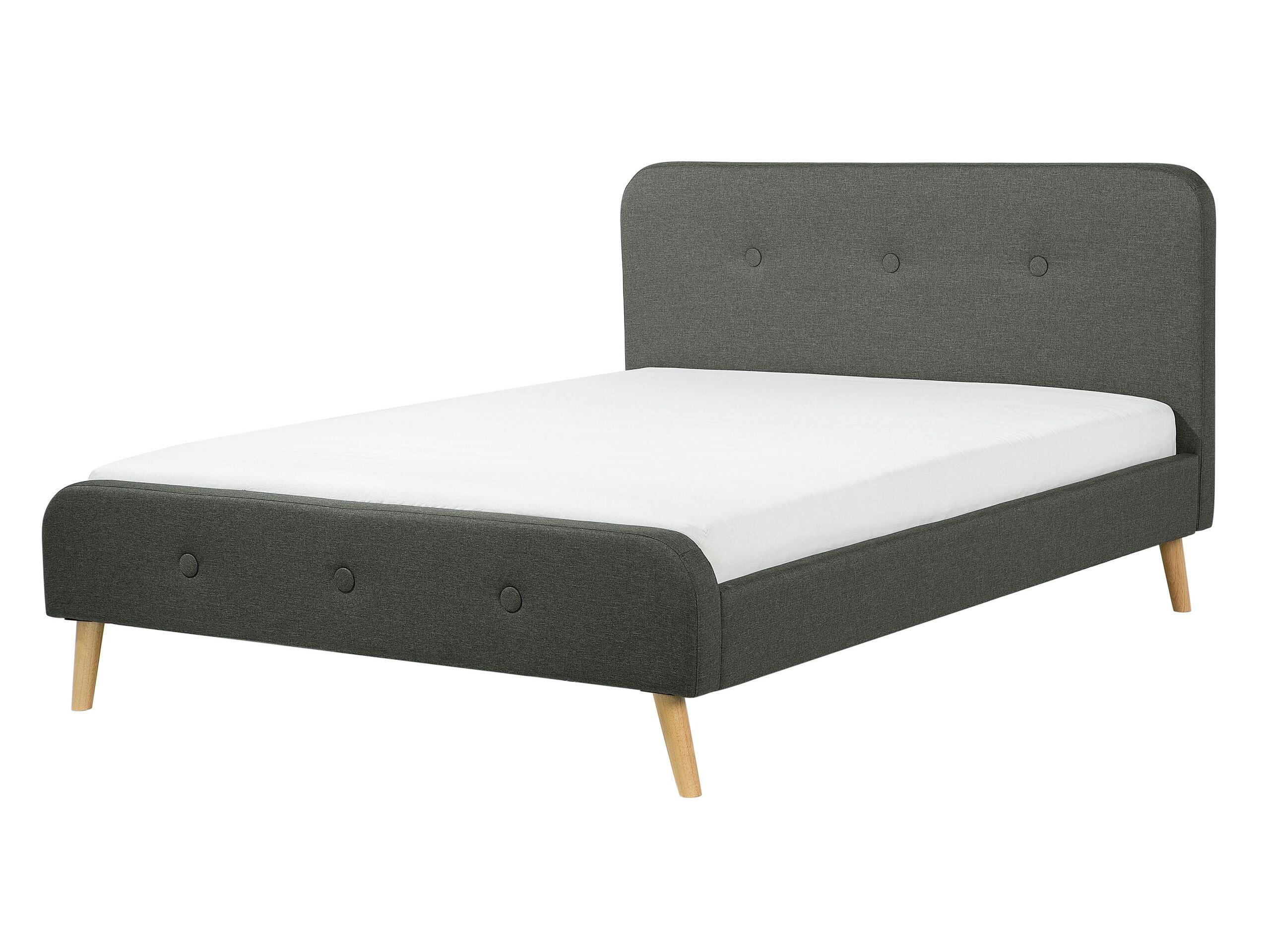 Beliani Bett mit Lattenrost aus Polyester Retro RENNES  