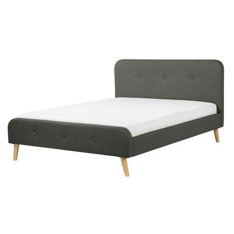 Beliani Bett mit Lattenrost aus Polyester Retro RENNES  