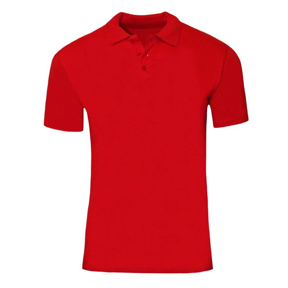 Image of Prescott Jersey Poloshirt, Kurzarm Herren Rot Bunt XL