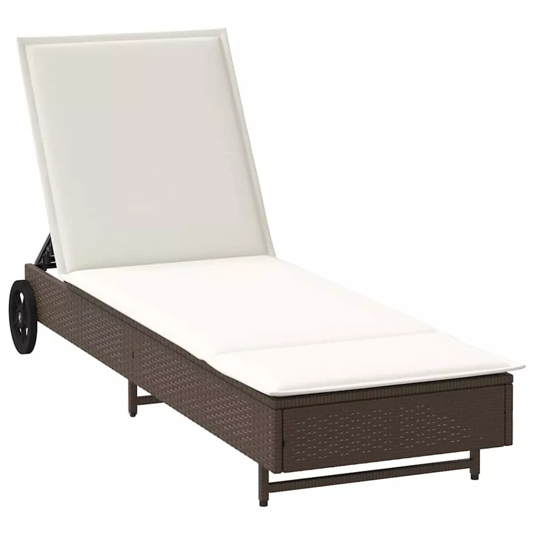 VidaXL - Sonnenliege poly-rattan, One Size, Braun