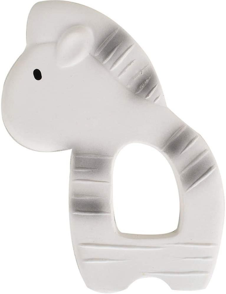 Image of 8591505 Kautschuk Beißring Zebra, Zahnungshilfe aus Naturkautschuk, für Babys ab 0+ Monaten Grau