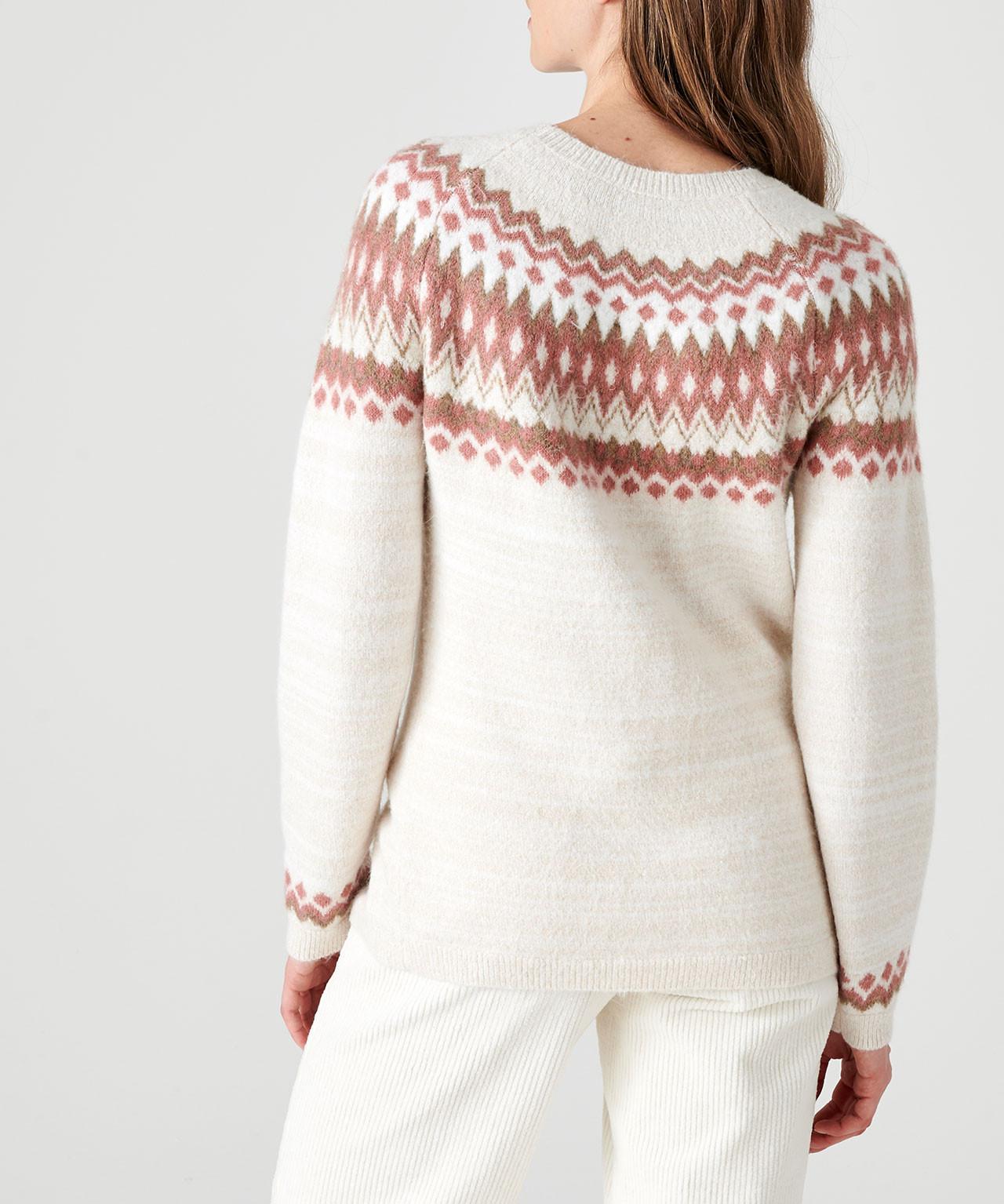 Damart  Jacquard-Pullover im Norweger-Stil mit glänzenden Details 