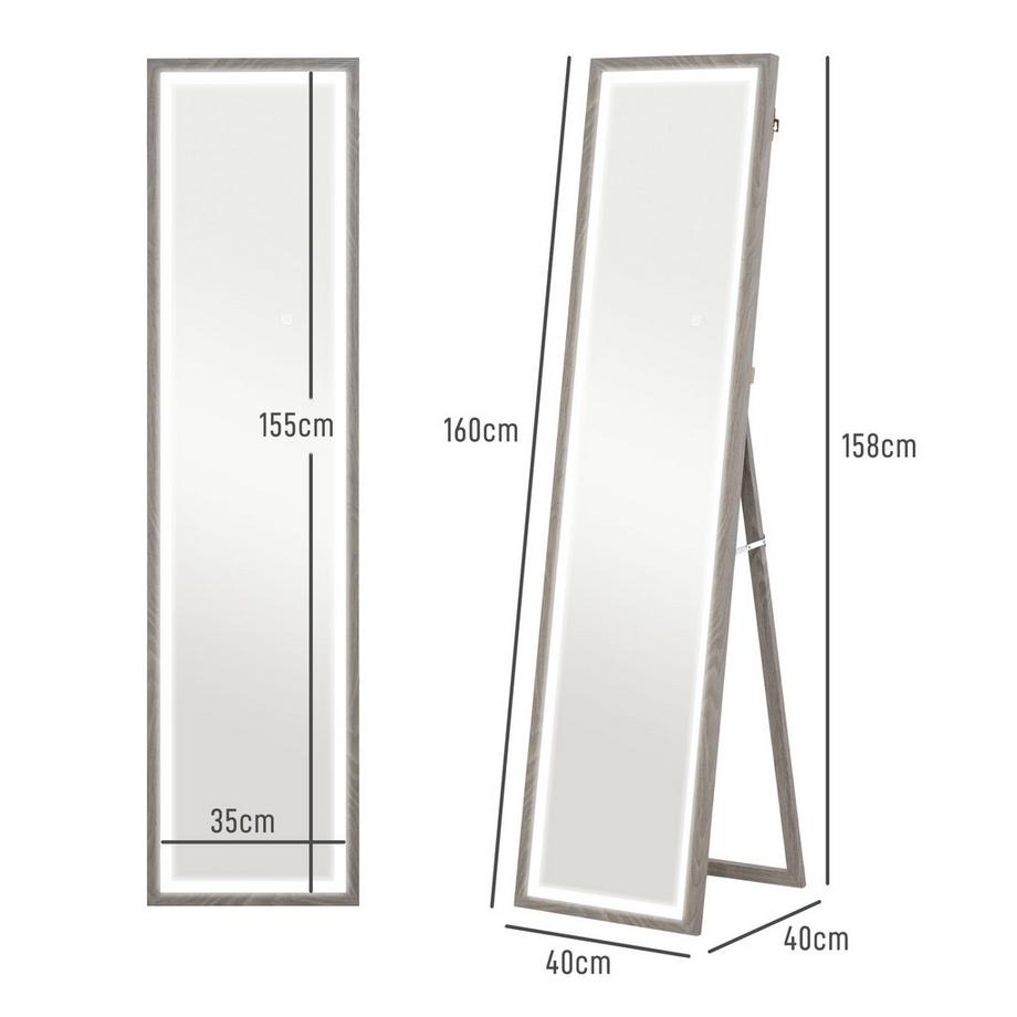 HOMCOM Miroir en pied  