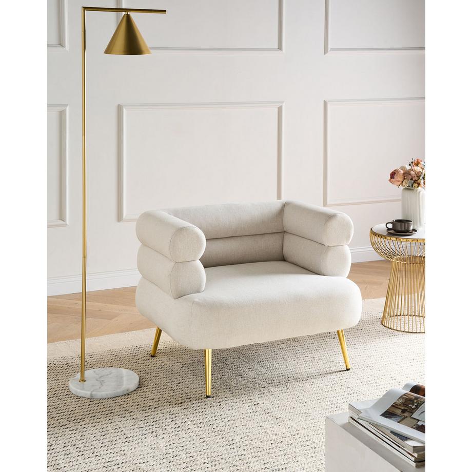 Beliani Sessel aus Stoff Glamourös BOVIK  