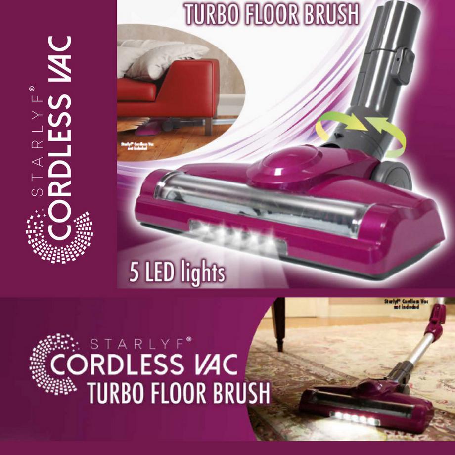 STARLYF Spazzola turbo con LED - Parte aggiuntiva per Starlyf Cordless Vac  