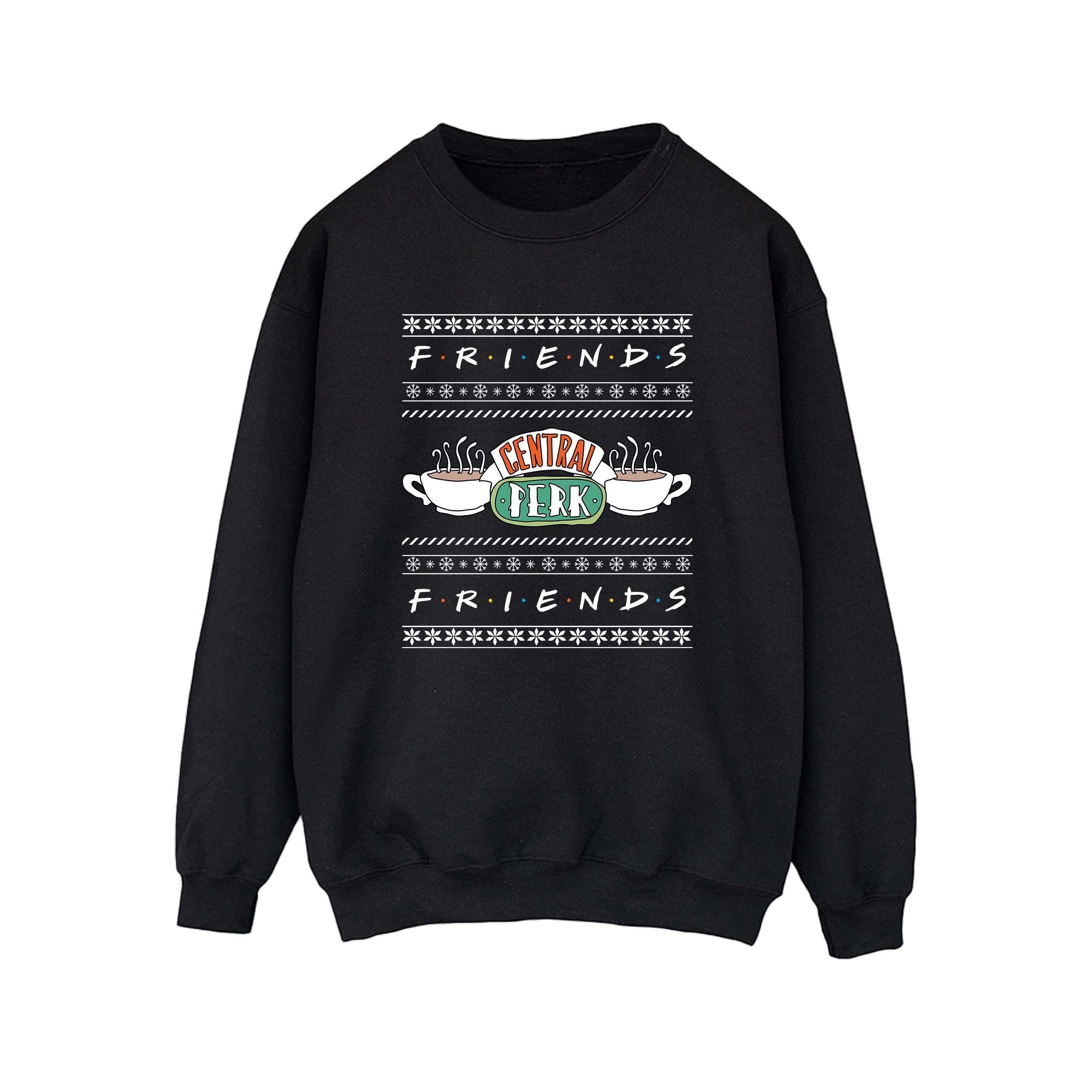 Image of Fair Isle Central Perk Sweatshirt Herren Schwarz S