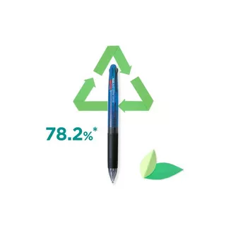 Pilot Pilot Feed GP4 Noir, Bleu, Vert, Rouge Stylo à bille rétractable avec clip Moyen 1 pièce(s)  