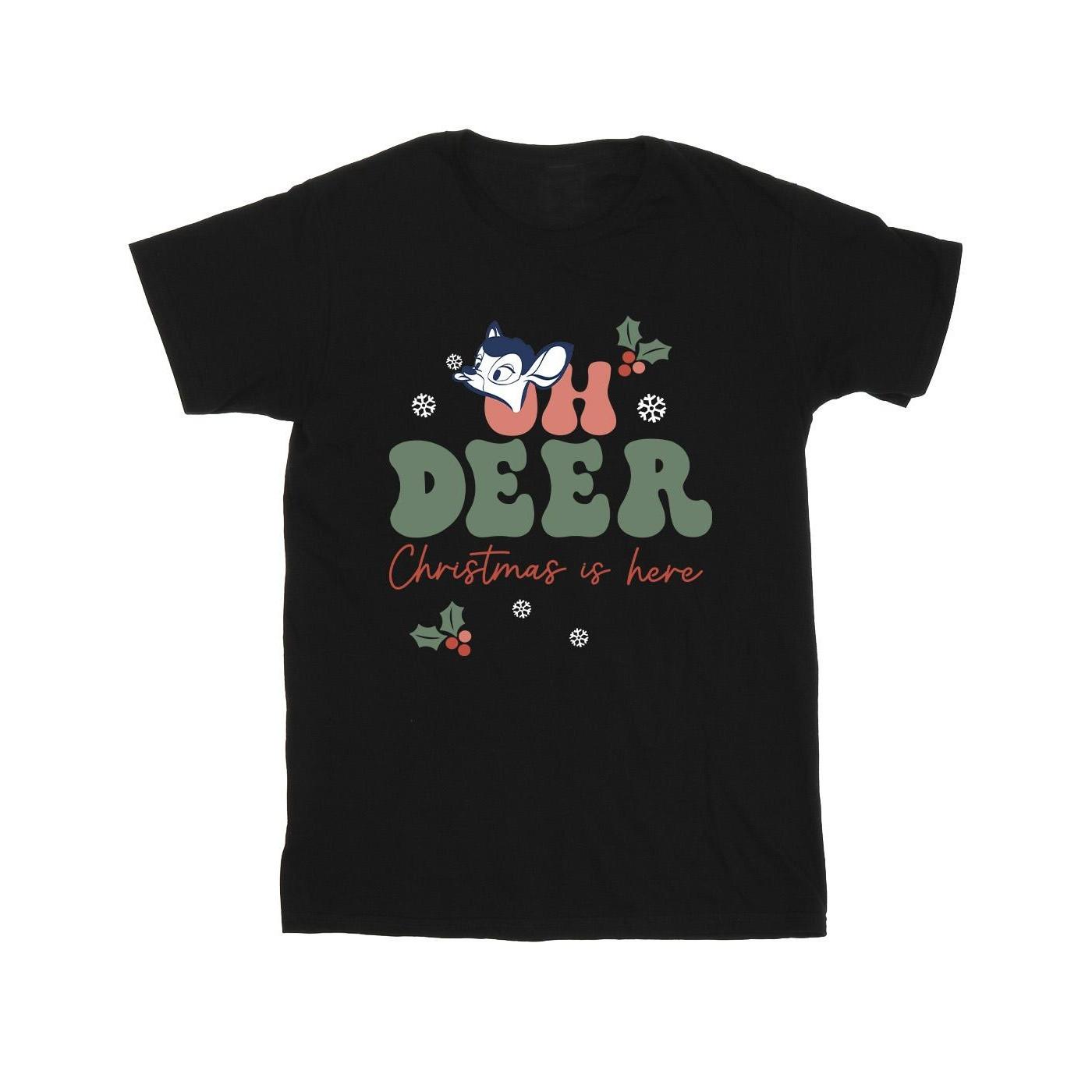 Image of Bambi Oh Deer Tshirt Unisex Schwarz 152-158