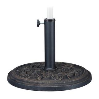 Northix Supporto per ombrellone nero con motivo a rose  