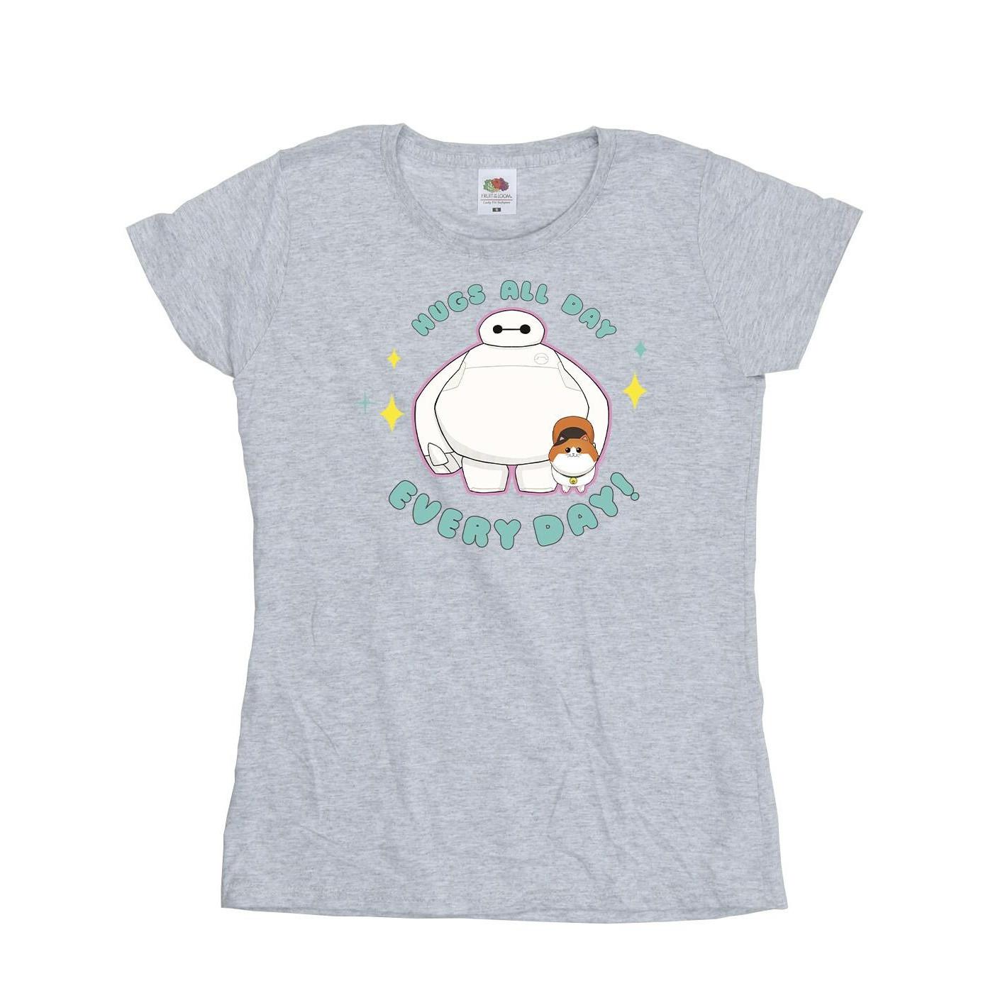 Image of Big Hero 6 Baymax Hugs Everyday Tshirt Damen Grau S