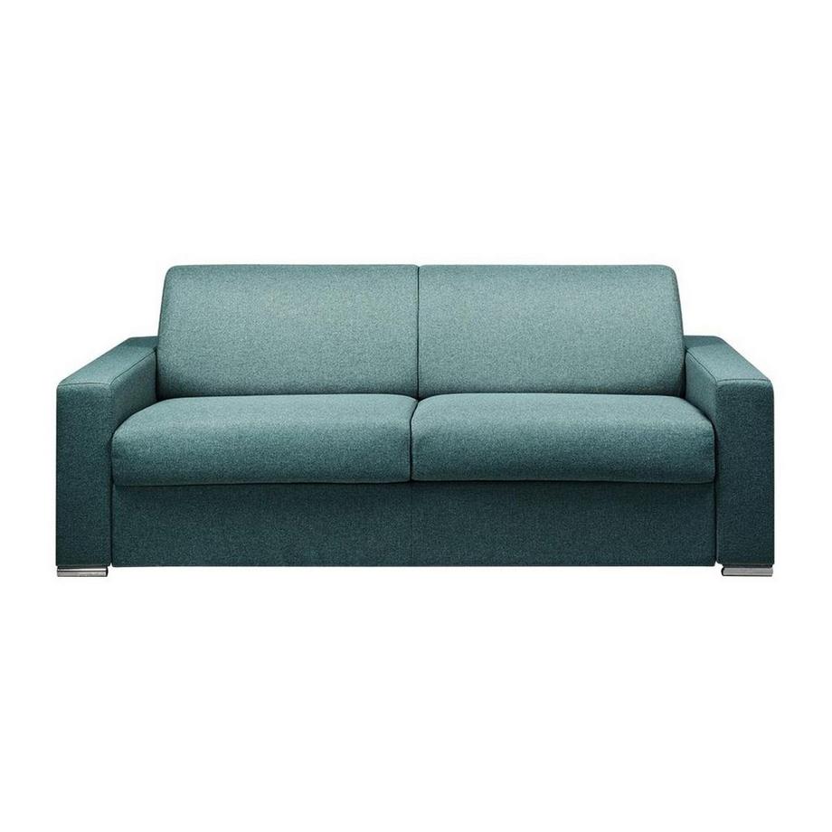 LINEA SOFA Divano letto 4 posti a ribalta in Tessuto Blu Larghezza MaterassoSpessore CALITO  