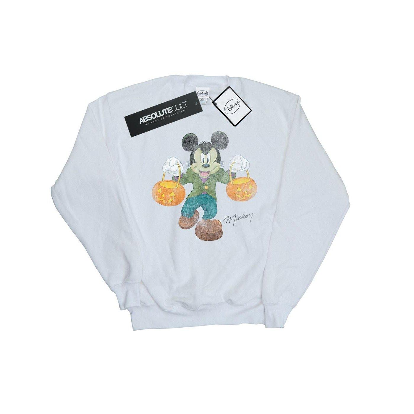 Image of Frankenstein Mickey Mouse Sweatshirt Damen Weiss L