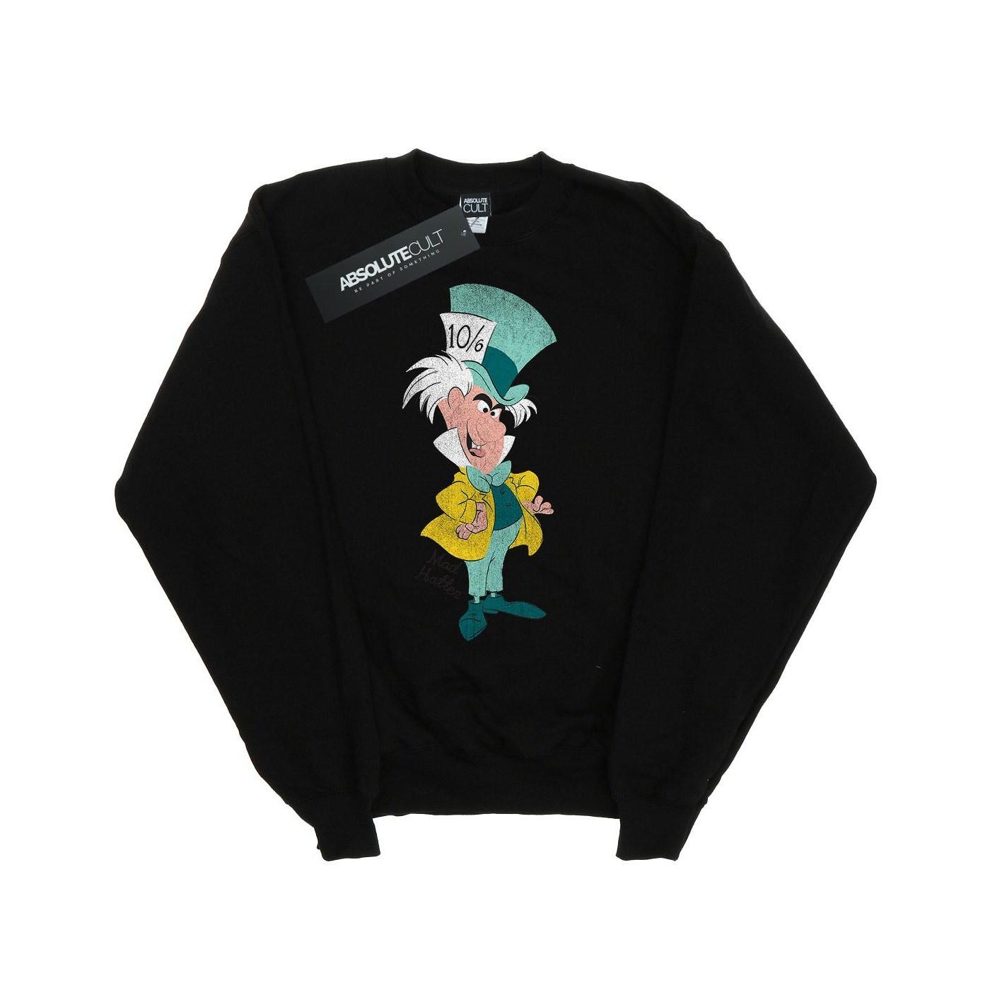 Image of Alice In Wonderland Classic Mad Hatter Sweatshirt Mädchen Schwarz 116