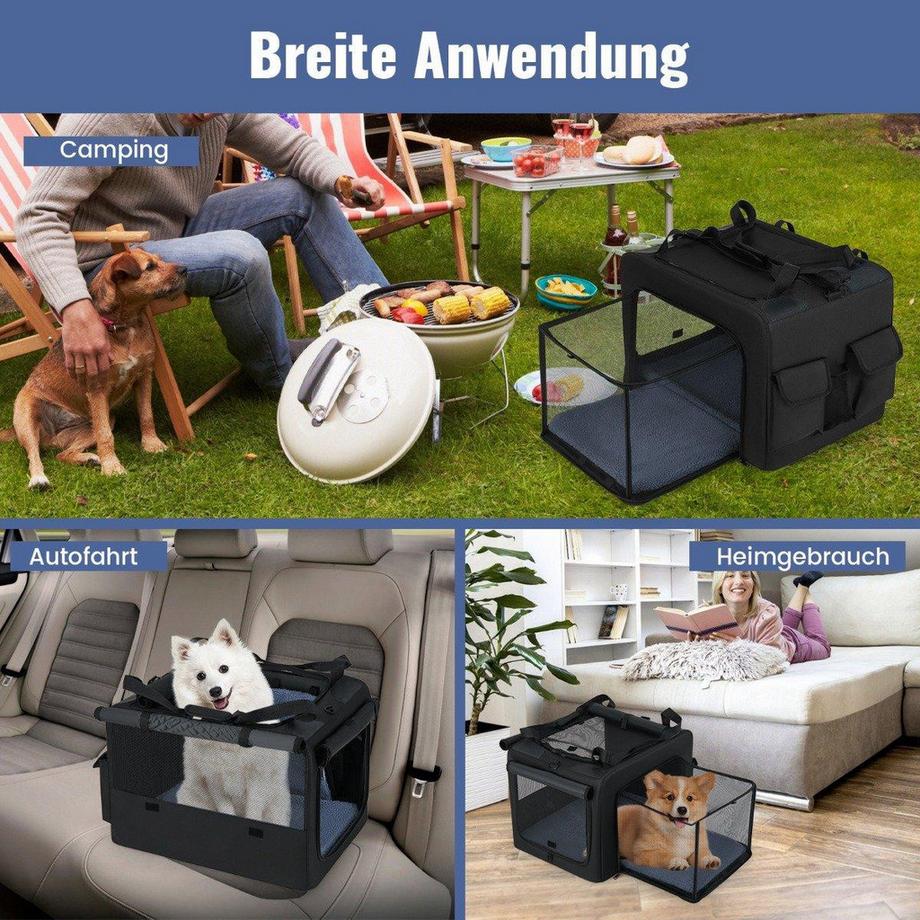 Northix  Sac de transport pliable pour animaux de compagnie avec panier 