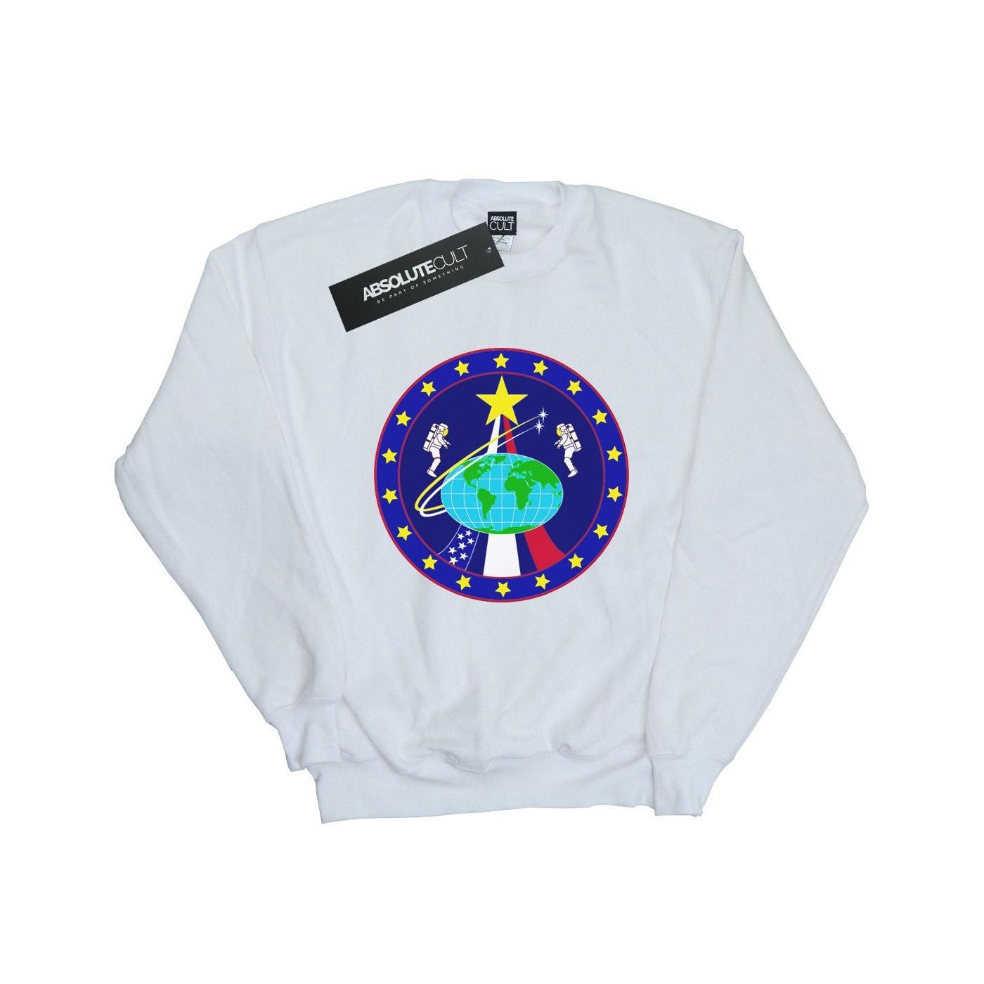 Image of Classic Globe Astronauts Sweatshirt Herren Weiss S