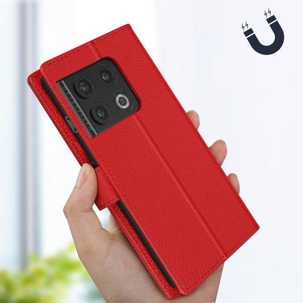 Avizar  Étui Folio OnePlus 10 Pro 5G Rouge 