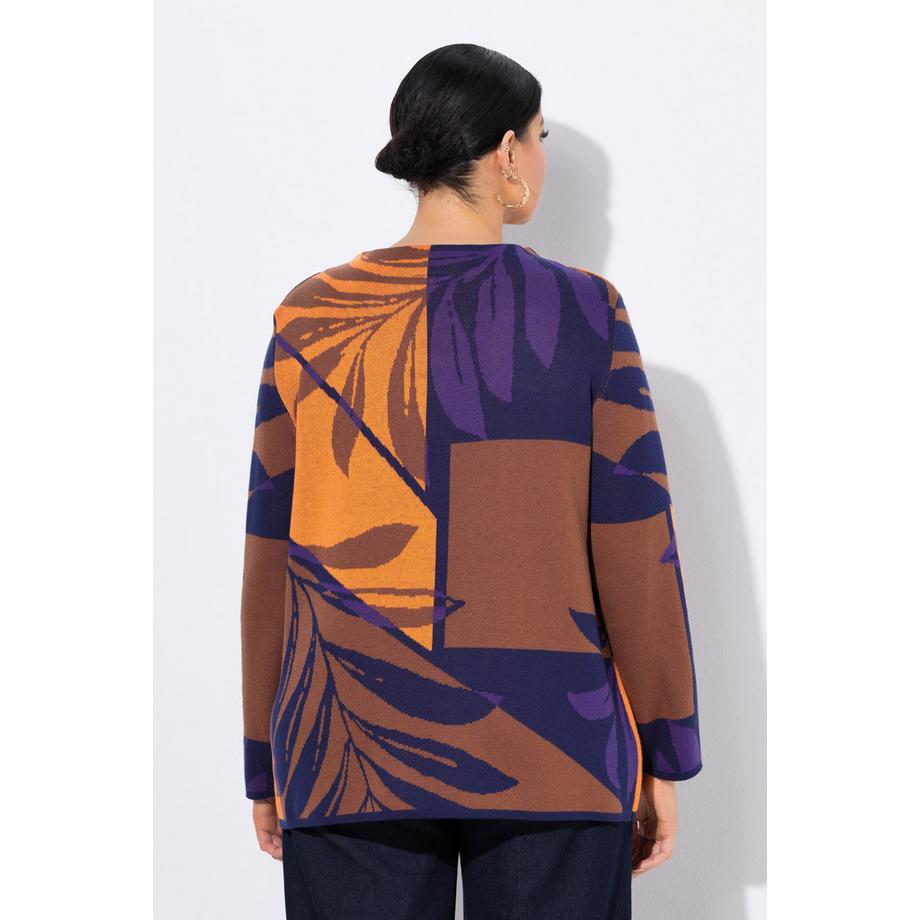 Ulla Popken Pull Oversize Col Montant Manches Longues  