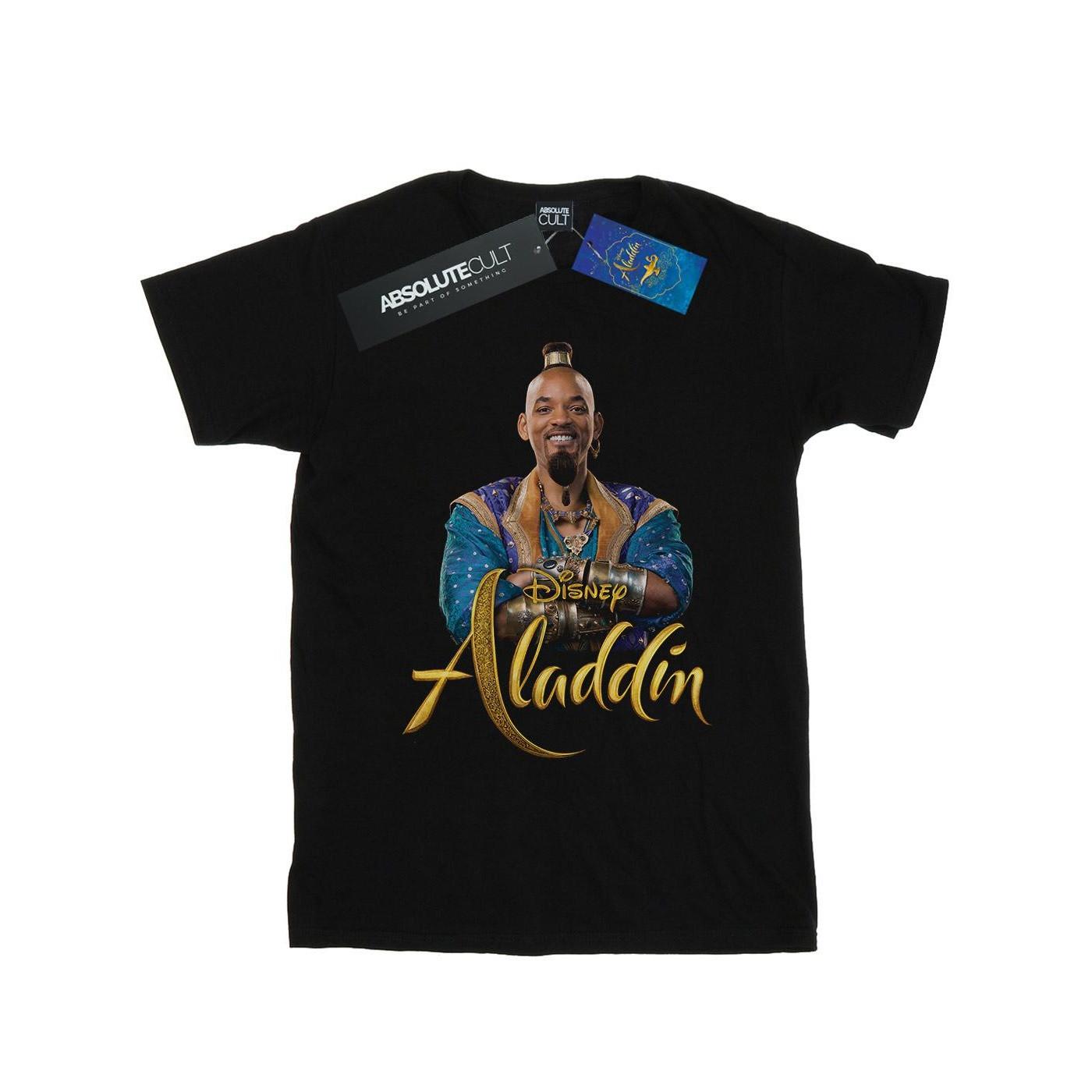 Image of Aladdin Movie Genie Photo Tshirt Herren Schwarz 3XL