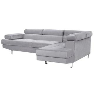 Beliani Ecksofa aus Samtstoff Modern NORREA  